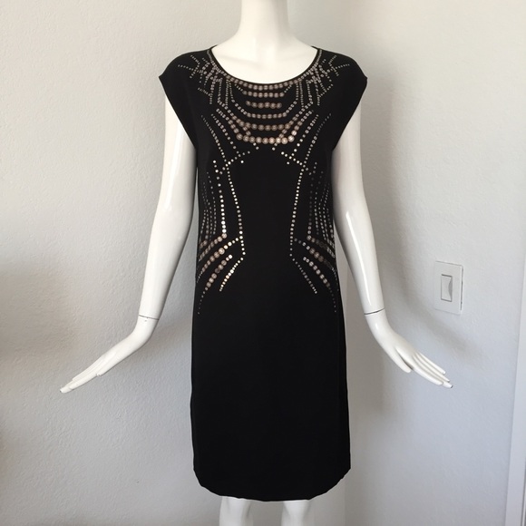 Hugo boss sequin embellished black dress - Picture 2 of 8
